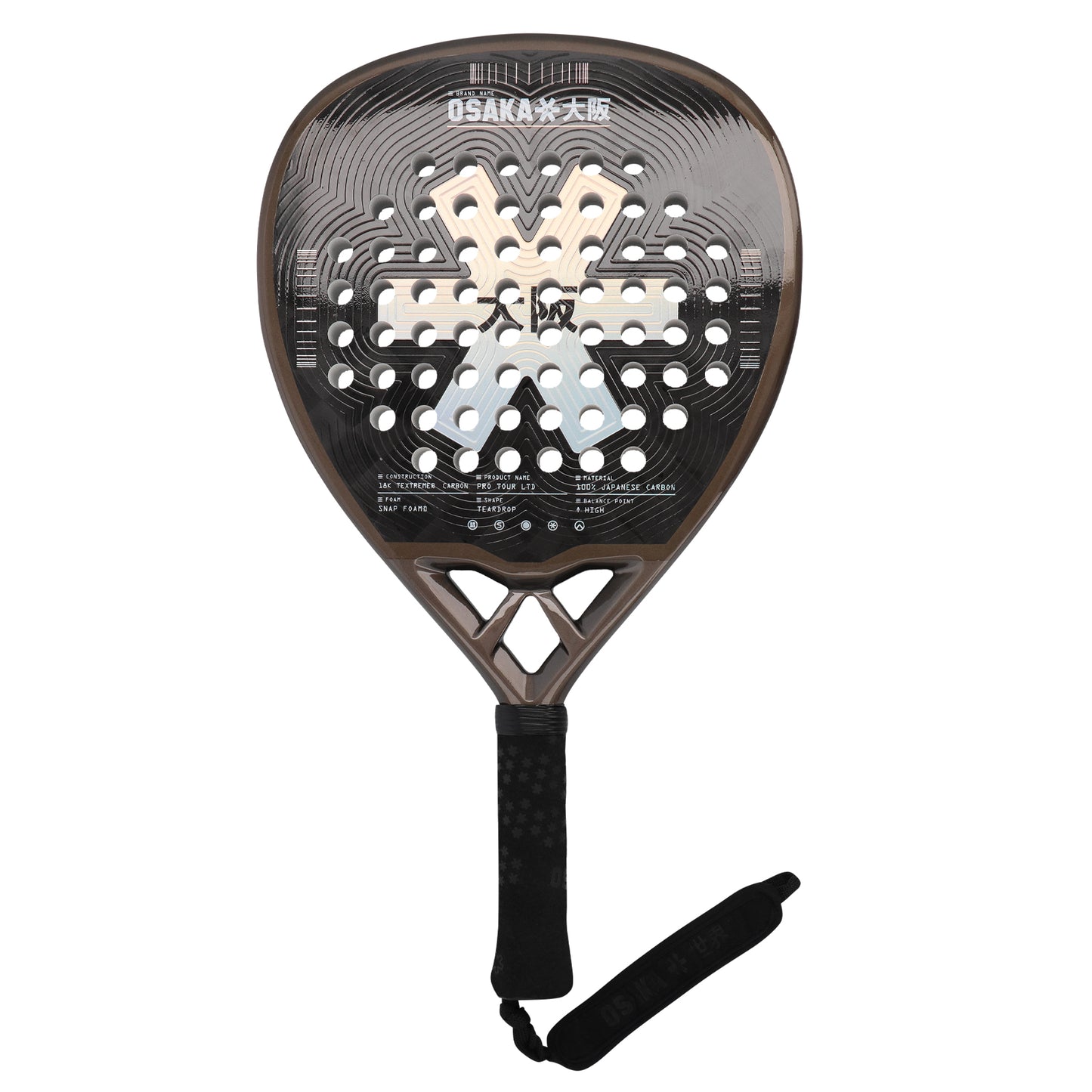 Osaka Padel Racket - Pro Tour LTD Power-Silver