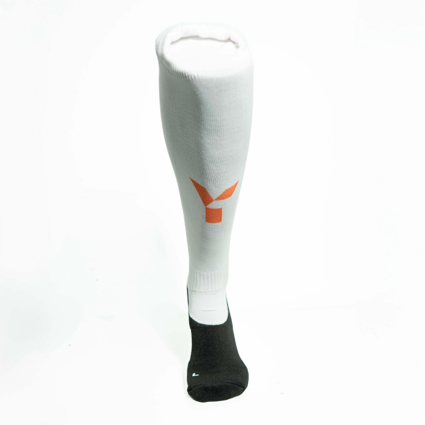 Y1 Playing Socks White Orange