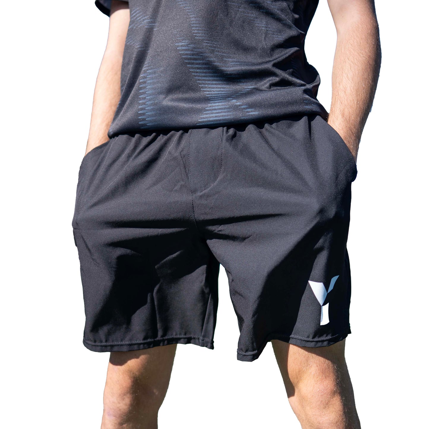 Y1 Mens Training Short - Camo Black