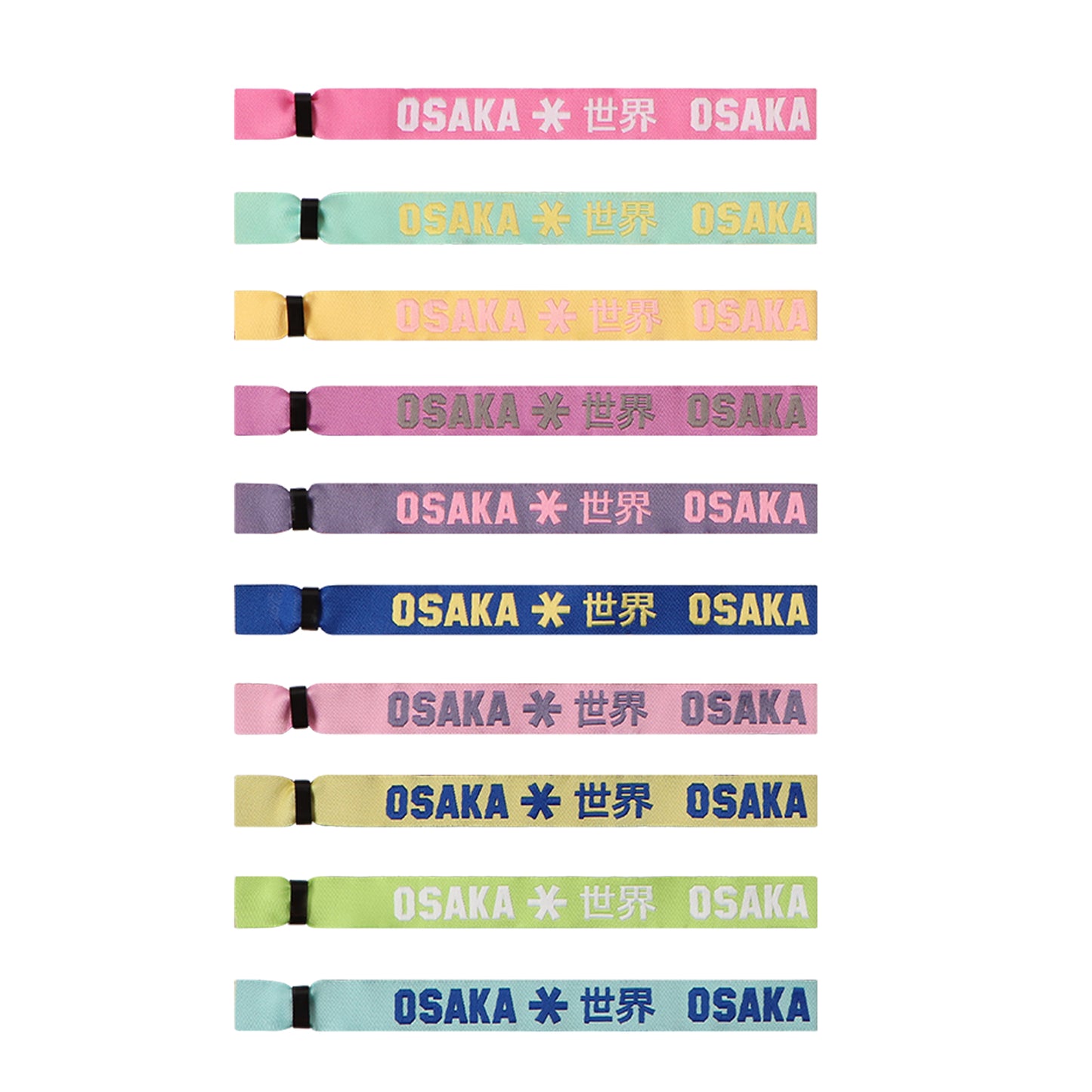 Osaka Woven Bracelet Mix - Yin - 10 Pack