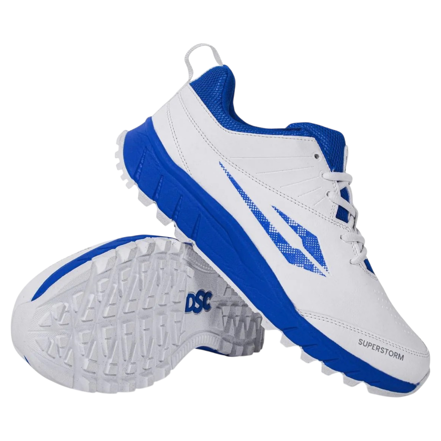 DSC Superstorm Cricket Shoe - White Blue