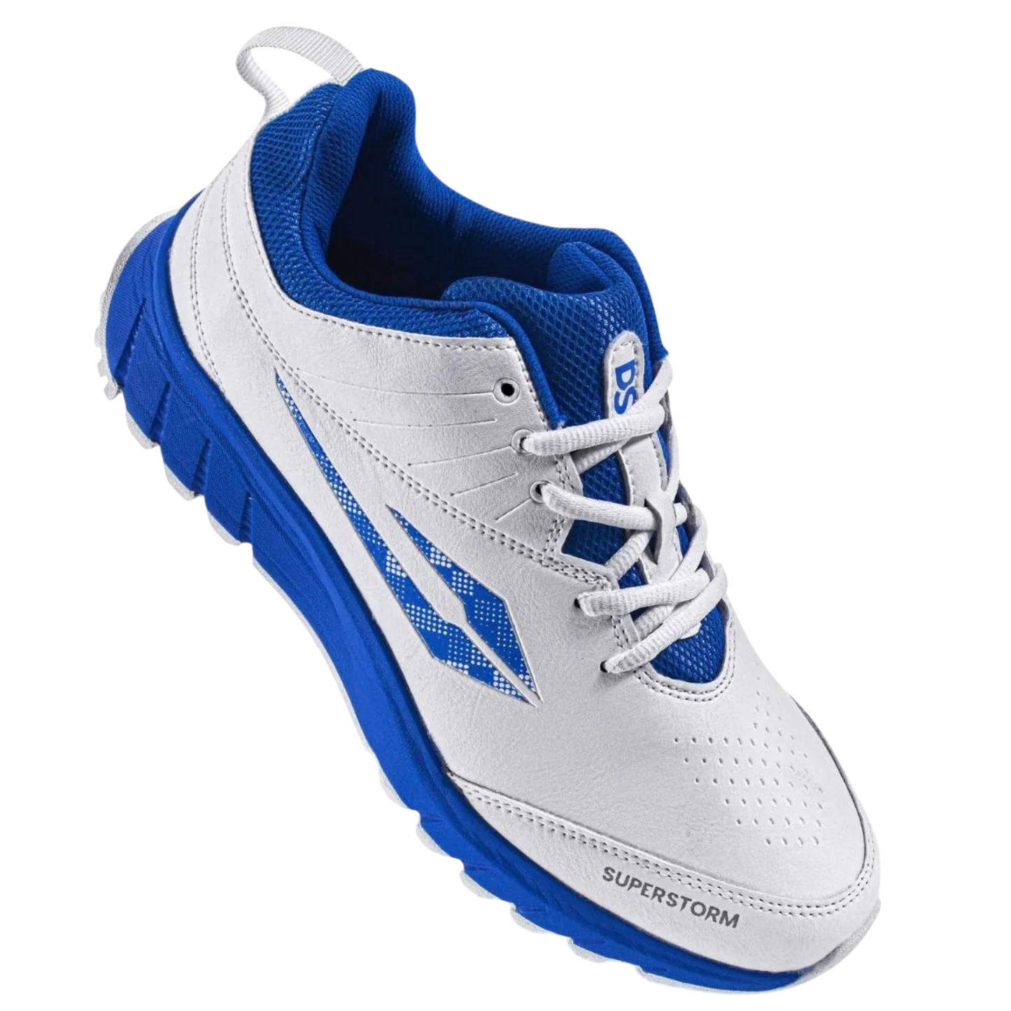 DSC Superstorm Cricket Shoe - White Blue