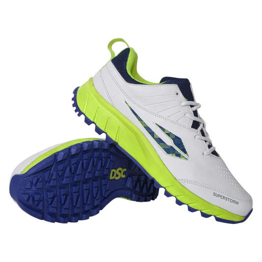 DSC Superstorm Cricket Shoe - White Yellow