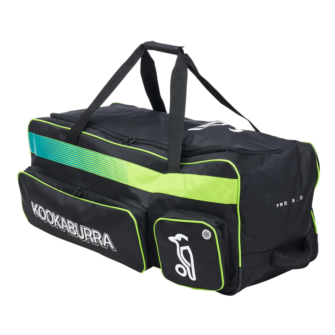 Kookaburra Pro 3.0 Wheelie Bag Black/Lime