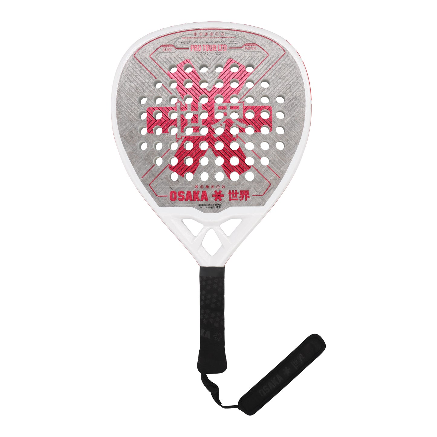 Osaka Padel Racket - Pro Tour LTD Power-Silver/Red