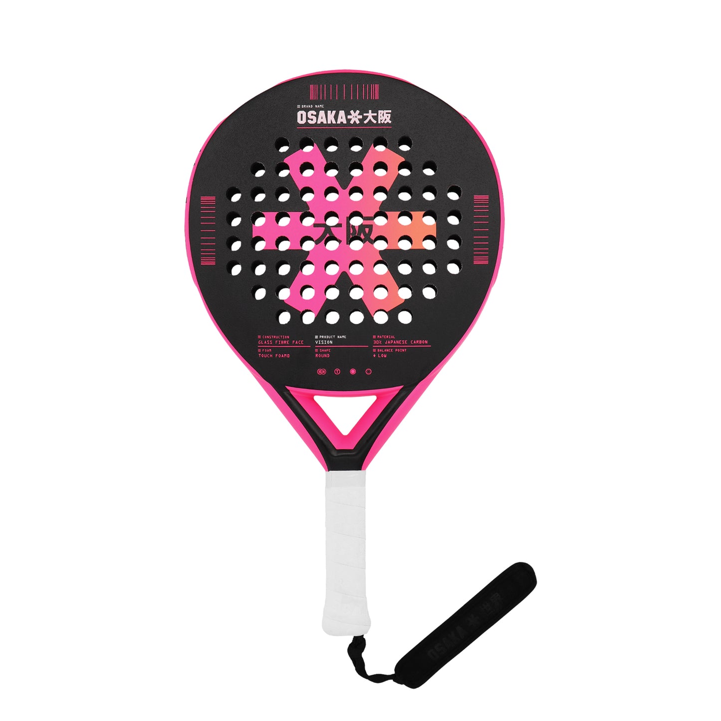 Osaka Padel Racket - Vision Control - Fluo Pink