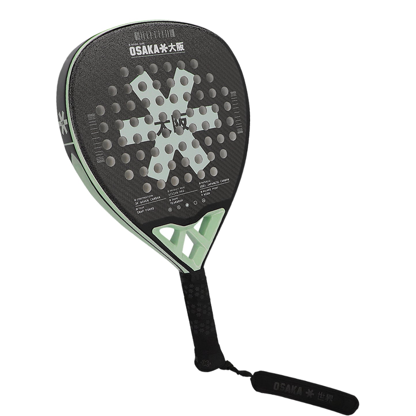 Osaka Padel Racket-Vision Pro Power - Opal Green