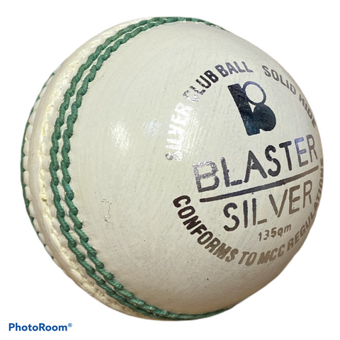BLASTER Silver 113g White Cricket Ball