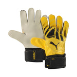 Puma One Grip 4 Yellow Soccer Goalie Gloves